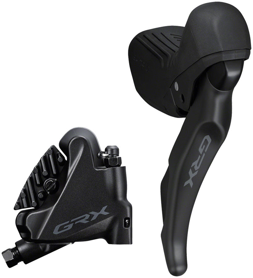 Shimano GRX ST-RX610 Shift/Brake Lever with BR-RX400 Hyd Disc Brake Caliper - Right/Rear, 12-Spd, Flat Mnt Caliper, For MPN: IRX6101DRRDSC170A UPC: 192790819204 Hydraulic Brake/Shift Lever, Drop Bar GRX ST-RX610 Shifter/Brake Lever with BR-RX400 Disc Brake Caliper