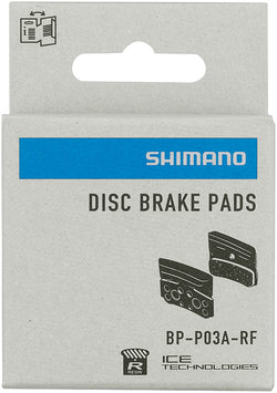 Shimano P03A-RF Disc Brake Pads and Springs - Resin Compound, Finned Aluminum Back Plate, One Pair - Disc Brake Pad - P03A Disc Brake Pads