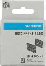 Shimano P04C-MF Disc Brake Pads and Springs - Metal Compound, Finned Aluminum and Stainless Steel Back Plate, One Pair - Disc Brake Pad - P04C Disc Brake Pads
