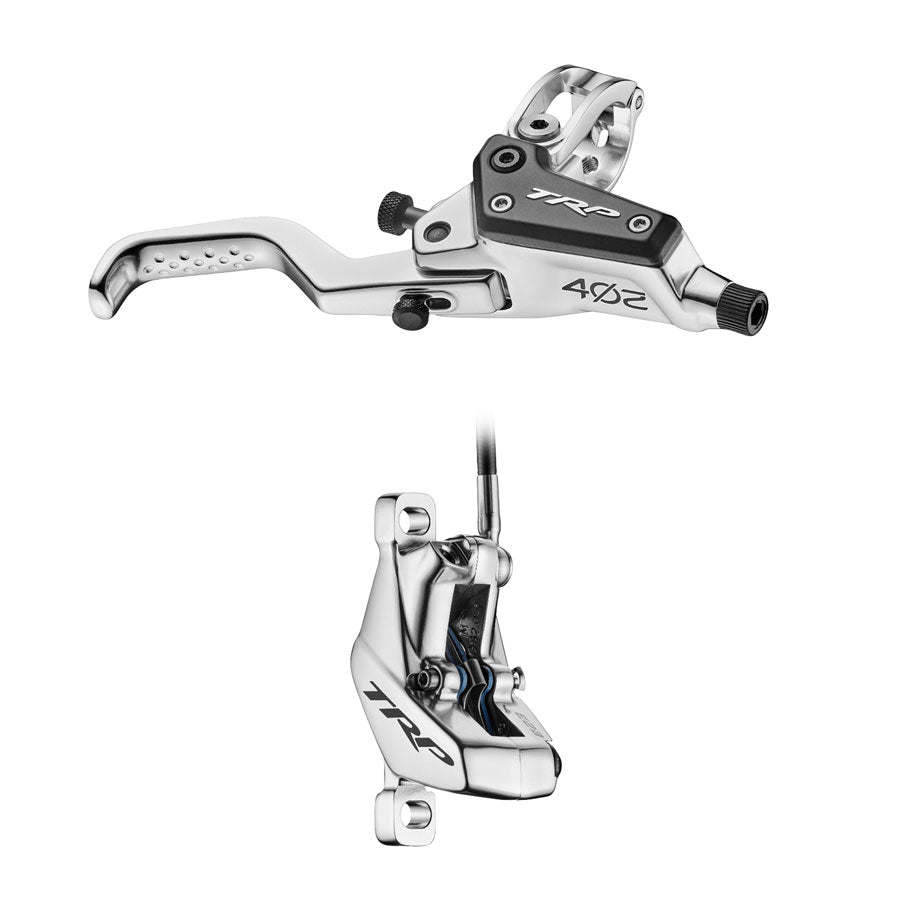 TRP EVO PRO HD-M9040 40 / 20 Anniversary Edition Disc Brake and Lever Set - Silver Limited Edition, Front/Rear Set - Disc Brake & Lever - EVO PRO 40/20 Anniversary Edition Disc Brake and Lever Set