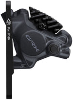 Shimano GRX BR-RX410 Hydraulic Disc Brake Caliper - Front, Flat-Mount, W/Bracket for 140/160mm Rotor (Assembled for MPN: IBRRX410F6RF UPC: 192790313085 Disc Brake Calipers GRX BR-RX410 Disc Brake Caliper