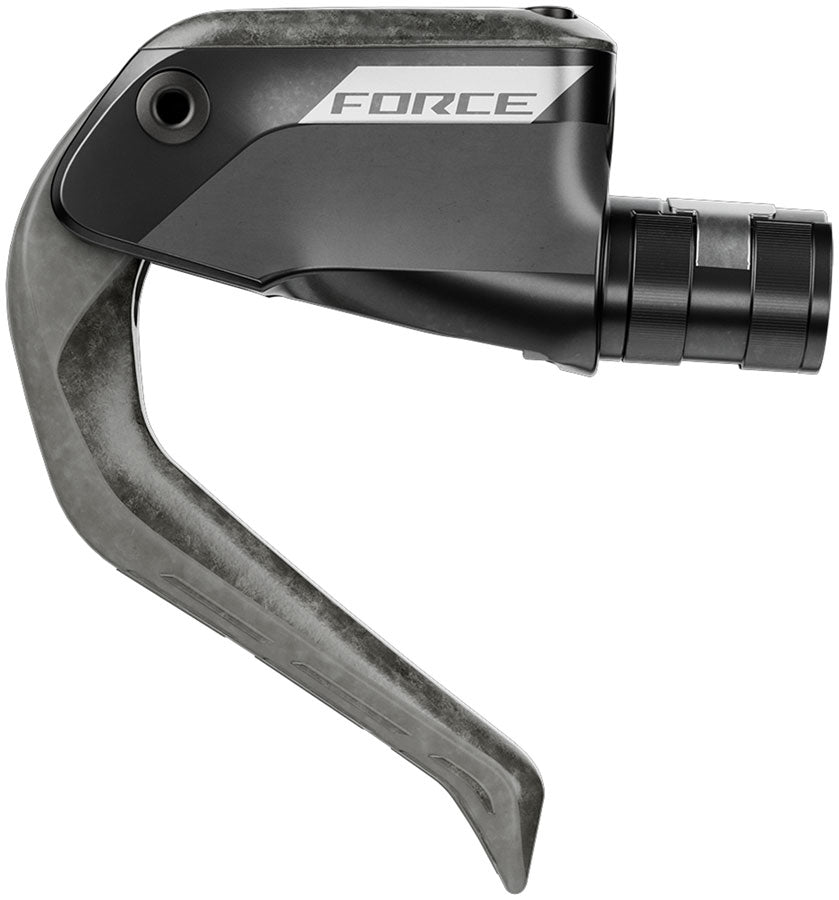 SRAM Force Aero Disc Brake and Lever - Rear, Flat Mount, 20mm Offset, 2000mm Hose, Carbon Lever Blade, Black, E1 - Disc Brake & Lever - Force Aero TT/Tri Disc Brake and Lever