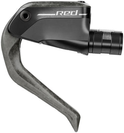 SRAM RED Aero Disc Brake and Lever - Rear, Flat Mount, 20mm Offset, 2000mm Hose, Carbon Lever Blade, Black/Silver, E1 - Disc Brake & Lever - RED Aero TT/Tri Disc Brake and Lever
