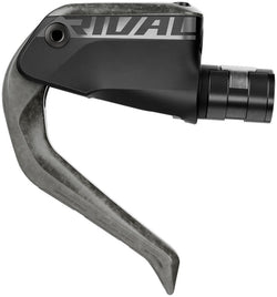 SRAM Rival Aero Disc Brake and Lever - Rear, Flat Mount, 20mm Offset, 2000mm Hose, Carbon Lever Blade, Black, E1 - Disc Brake & Lever - Rival Aero TT/Tri Disc Brake and Lever