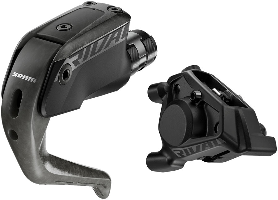 SRAM Rival Aero Disc Brake and Lever - Rear, Flat Mount, 20mm Offset, 2000mm Hose, Carbon Lever Blade, Black, E1 MPN: 00.5018.275.001 UPC: 710845926051 Disc Brake & Lever Rival Aero TT/Tri Disc Brake and Lever