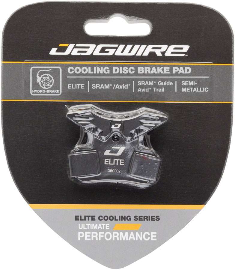 Jagwire Elite Cooling Disc Brake Pad Semi-Metallic, Aluminum Backed, Fits SRAM Guide Ultimate, RSC (B1), RS (B1), and