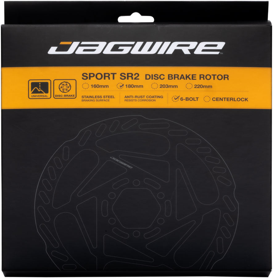Jagwire Sport SR2 Disc Brake Rotor - 180mm, 6-Bolt, 1.8mm Thickness MPN: DCR201 Disc Rotor Sport SR2 Disc Brake Rotor