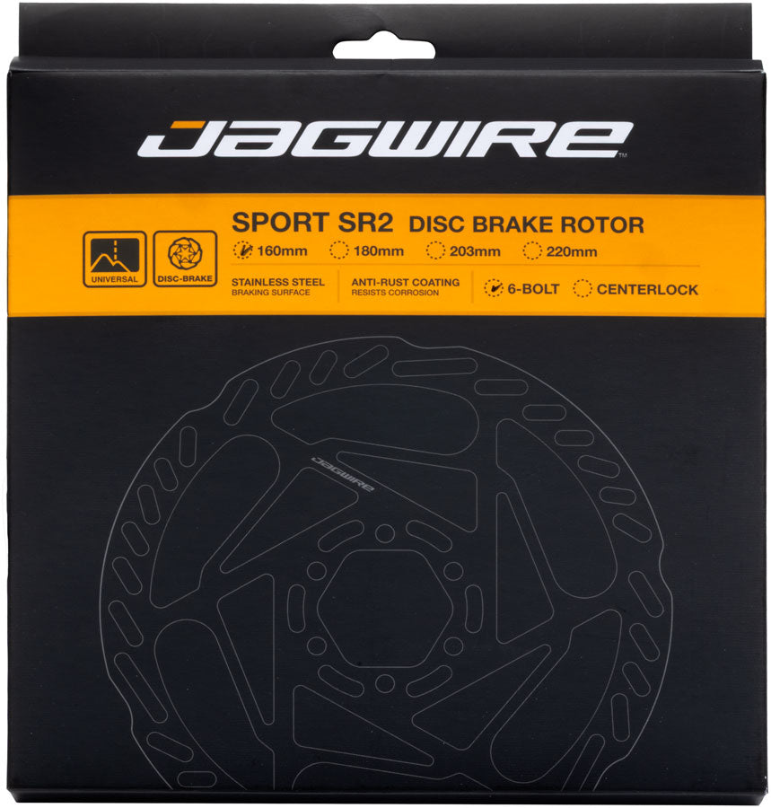 Jagwire Sport SR2 Disc Brake Rotor - 160mm, 6-Bolt, 1.8mm Thickness MPN: DCR200 Disc Rotor Sport SR2 Disc Brake Rotor