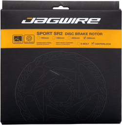 Jagwire Sport SR2 Disc Brake Rotor - 220mm, Center Lock, Includes Lockring, 2.0mm Thickness MPN: DCR213 Disc Rotor Sport SR2 Disc Brake Rotor