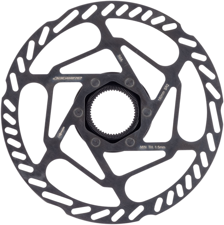 Jagwire Sport SR2 Disc Brake Rotor - 180mm, Center Lock, Includes Lockring, 1.8mm Thickness - Disc Rotor - Sport SR2 Disc Brake Rotor