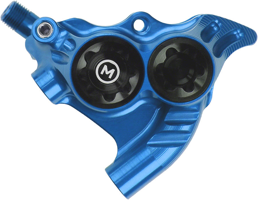 Hope RX4+ Disc Brake Caliper - Rear Flat Mount Direct, +20mm, Mineral Oil, Blue