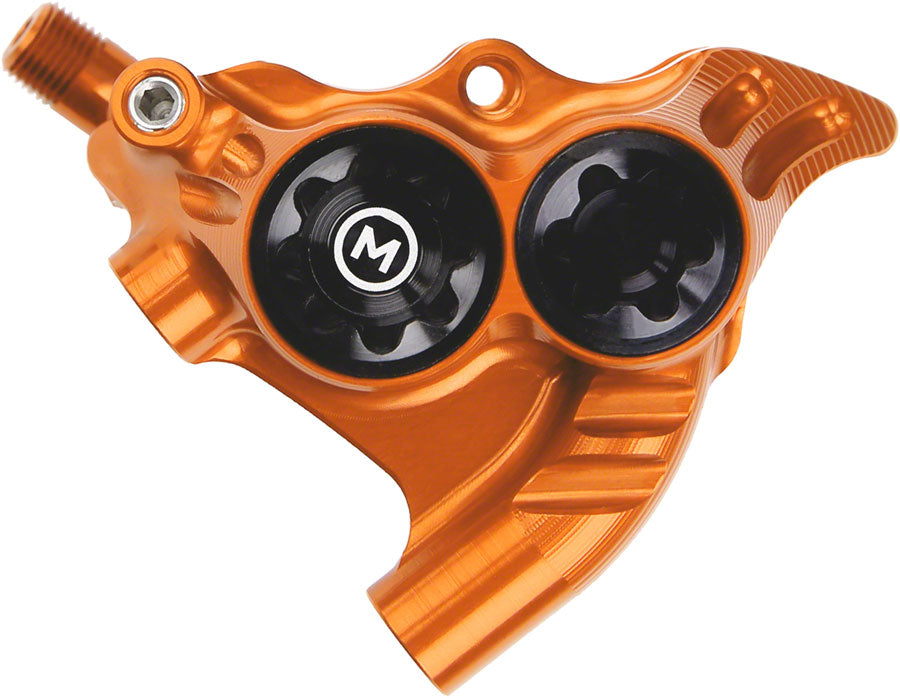 Hope RX4+ Disc Brake Caliper - Rear Flat Mount Direct, +20mm, Mineral Oil, Orange