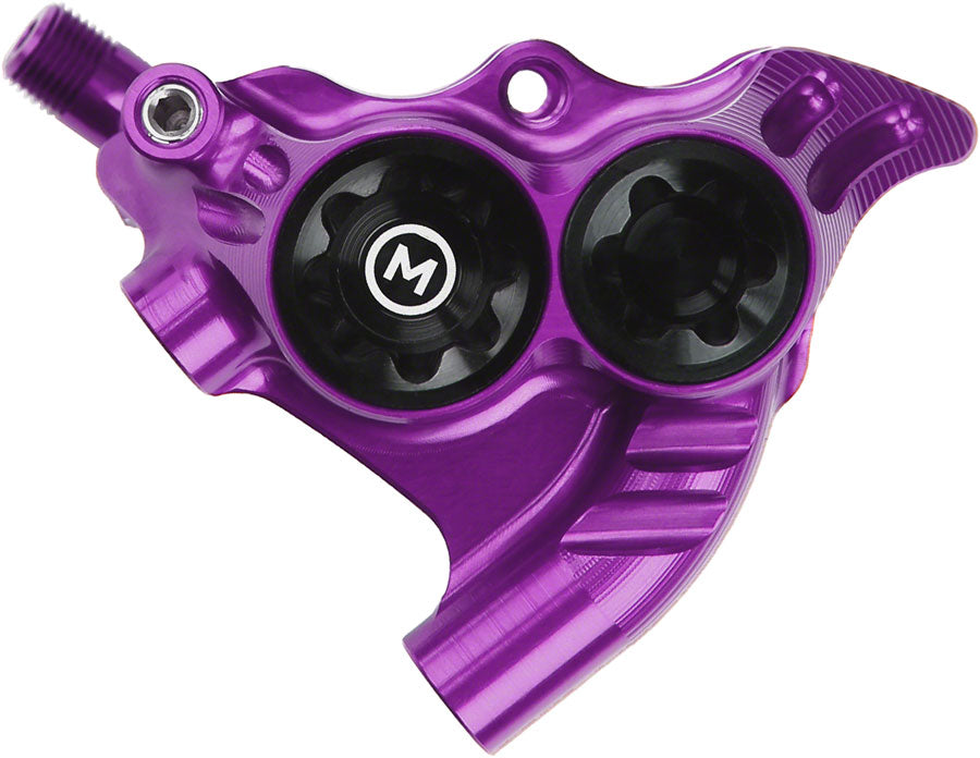 Hope RX4+ Disc Brake Caliper - Rear Flat Mount Direct, +20mm, Mineral Oil, Purple