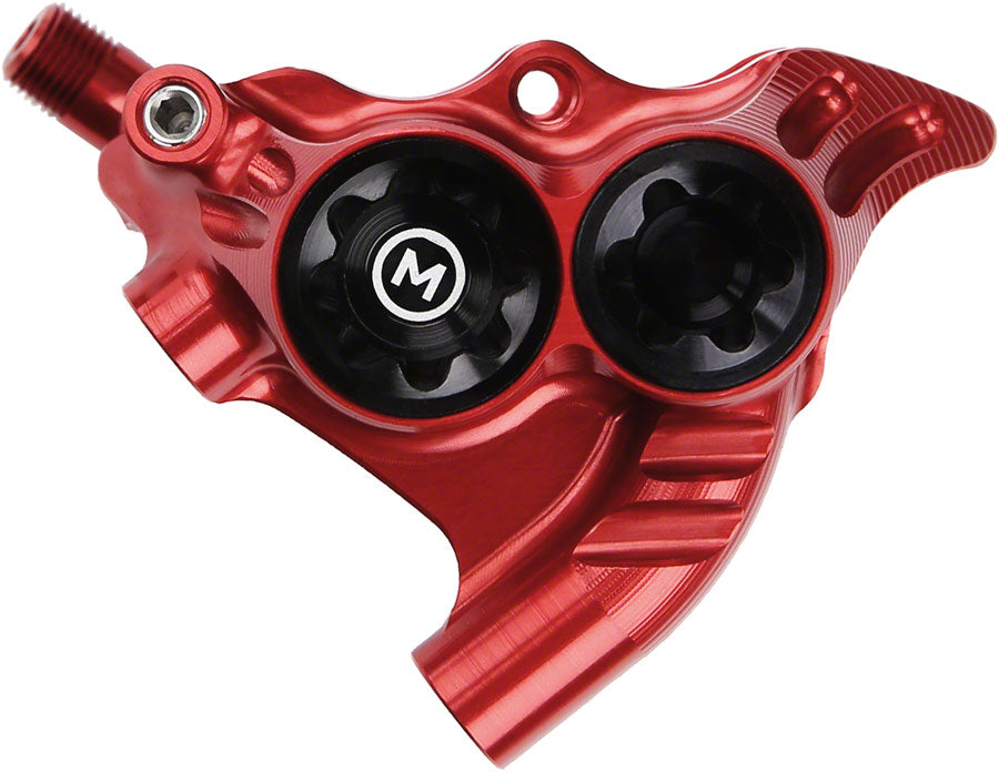 Hope RX4+ Disc Brake Caliper - Rear Flat Mount Direct, +20mm, Mineral Oil, Red