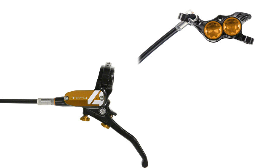 Hope Tech 4 E4 Disc Brake and Lever Set - Front, Hydraulic, Post Mount, Bronze