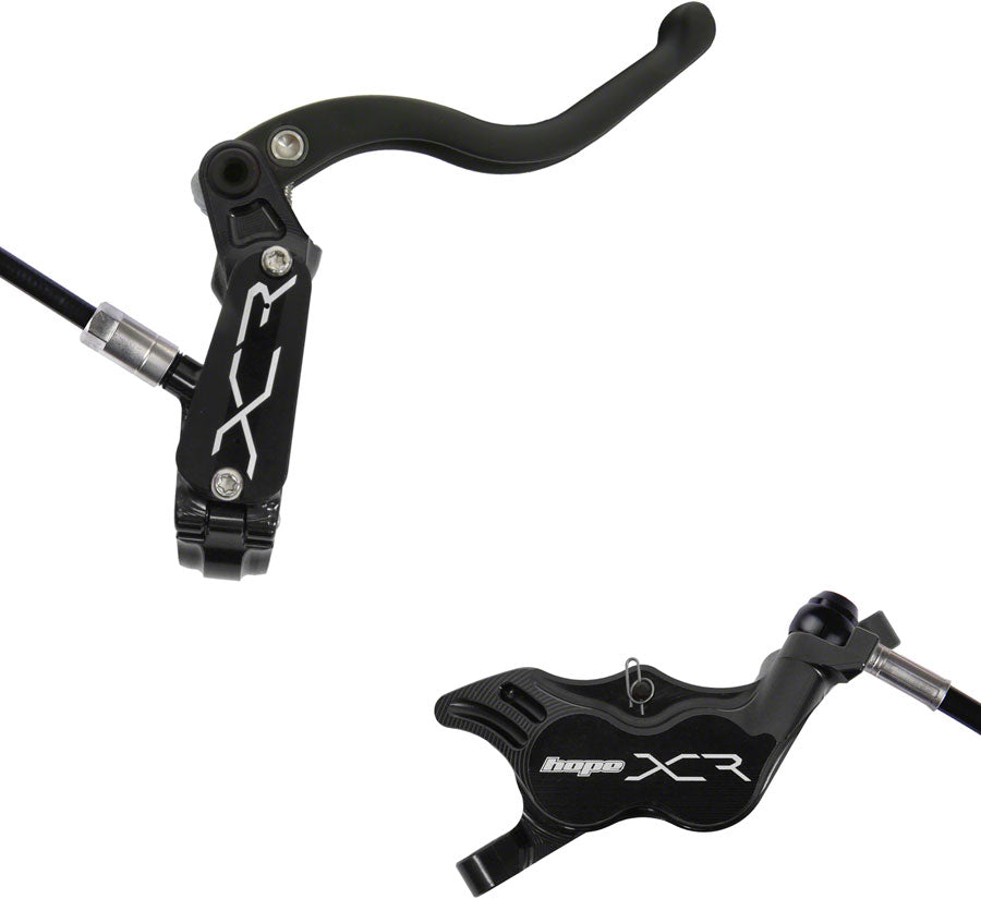 Hope XCR Pro E4 Disc Brake and Lever Set - Rear, Hydraulic, Post Mount, Black