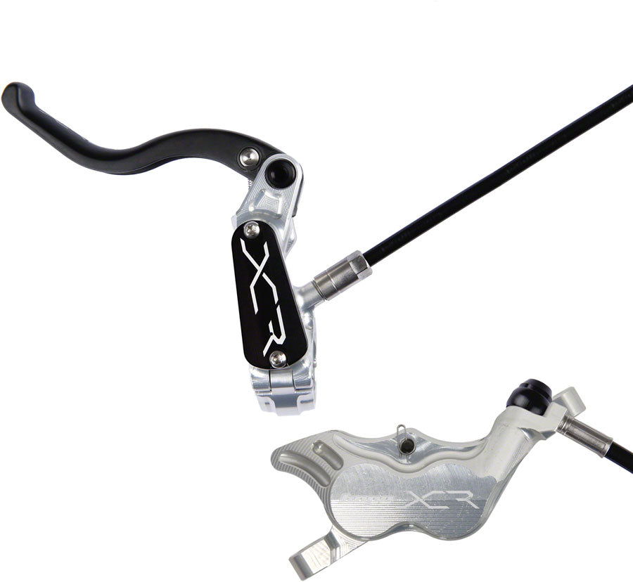 Hope XCR Pro E4 Disc Brake and Lever Set - Front, Hydraulic, Post Mount, Silver