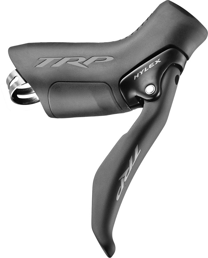TRP Hylex Disc Brake and Lever - Right, Hydraulic, 2-Piston, 1900mm Hose, Flat Mount, Black - Disc Brake & Lever - Hylex Disc Brake and Lever