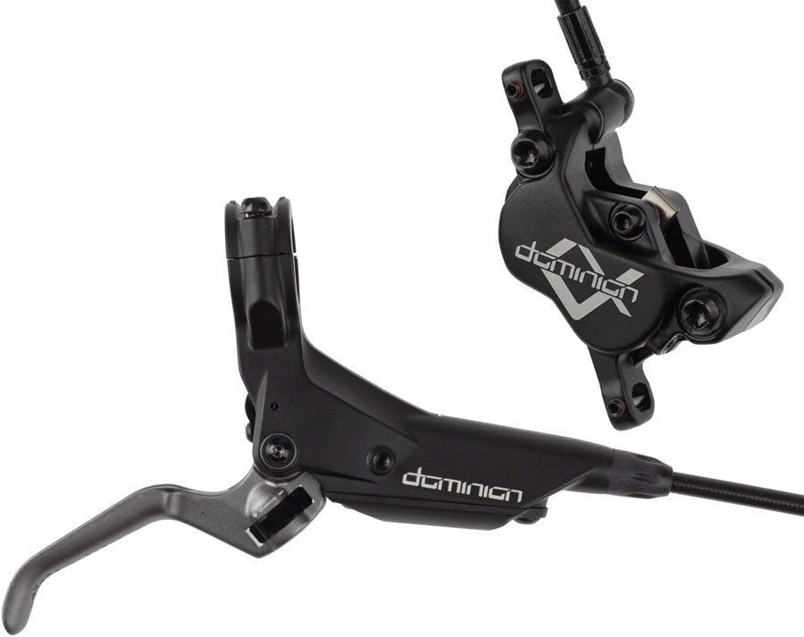 Hayes Dominion A4 Disc Brake and Lever - Rear, Hydraulic, Post Mount, Stealth Black/Gray MPN: 95-36115-K004 UPC: 847863028785 Disc Brake & Lever Dominion A4 Disc Brake