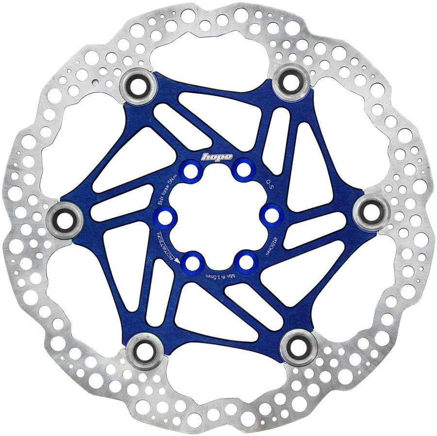 Hope Floating Disc Brake Rotor - 180mm, 6-Bolt, Blue MPN: HBSP3301806FB Disc Rotor Floating Disc Rotor