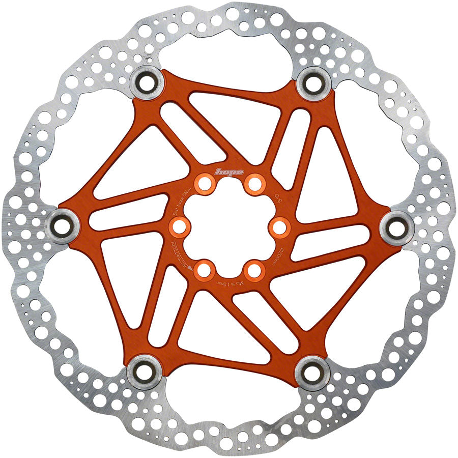 HOPE ディスクローター 203mm オレンジ Hope Floating Disc Brake Rotor - 200mm, 6-Bolt, Orange Disc Rotor