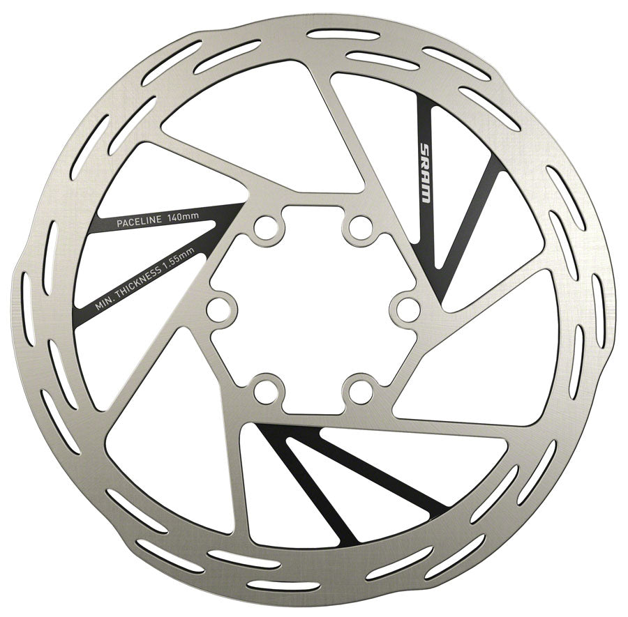 SRAM Paceline Disc Brake Rotor - 140mm, 6-Bolt, Silver/Black Disc