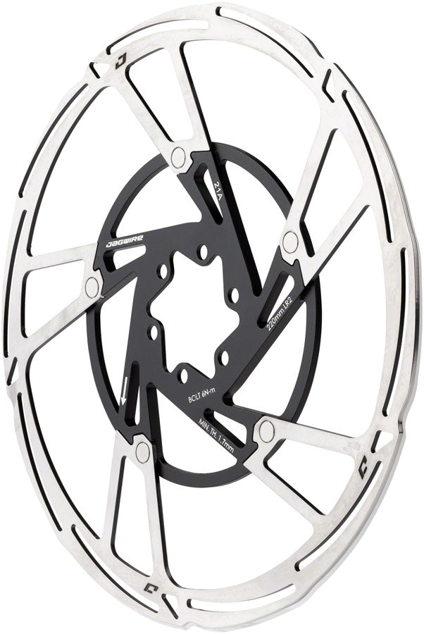 Jagwire Pro LR2 Disc Brake Rotor - 220mm, 6-Bolt, Silver/Black MPN: DCR064 Disc Rotor Pro LR2 Disc Brake Rotor