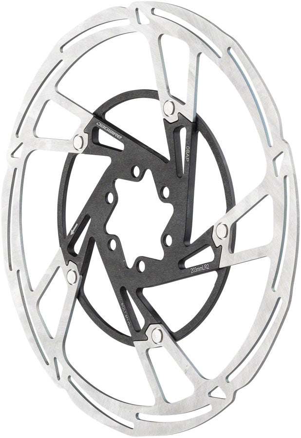 Jagwire Pro LR2 Disc Brake Rotor - 203mm, 6-Bolt, Silver/Black