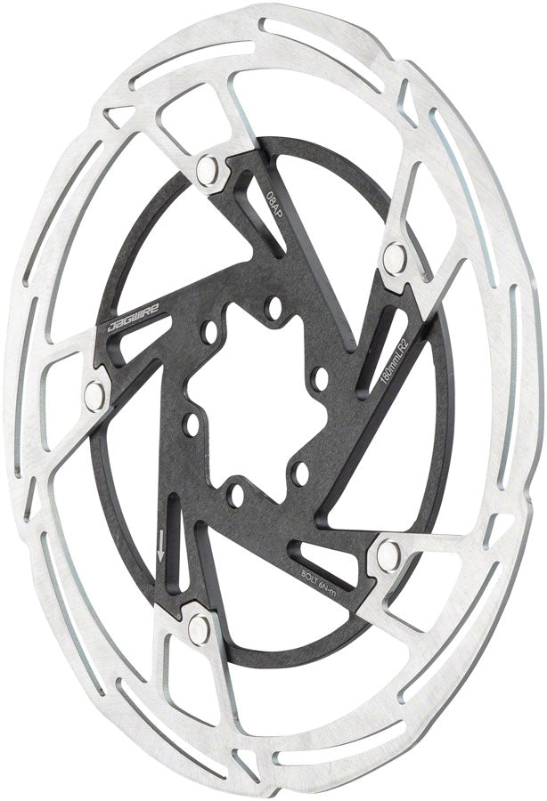 Jagwire Pro LR2 Disc Brake Rotor - 180mm, 6-Bolt, Silver/Black