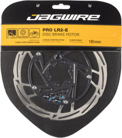 Jagwire Pro LR2-E Ebike Disc Brake Rotor with Magnet - 180mm, 6-Bolt, Silver/Black MPN: DCR080 Disc Rotor Pro LR2-E Ebike Disc Brake Rotor