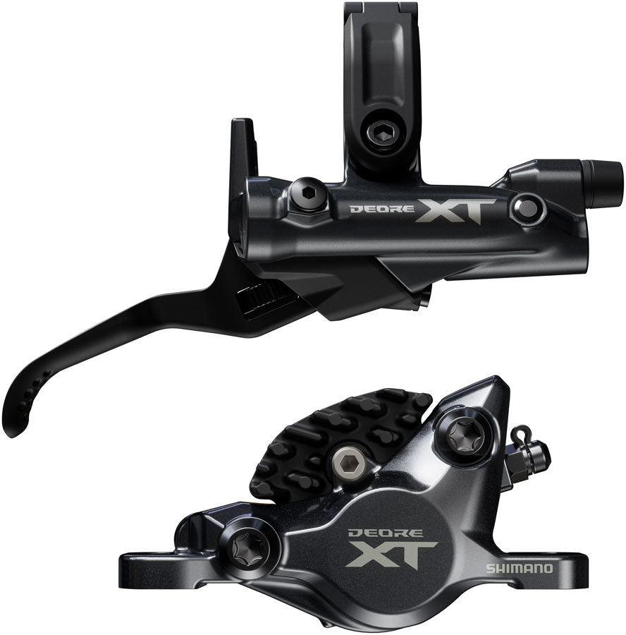 Shimano Deore XT M8200 Disc Brake and Lever - Right/Rear, Post Mount, 2-Piston Caliper, SM-BH90-SBM Hose, Fin Metal
