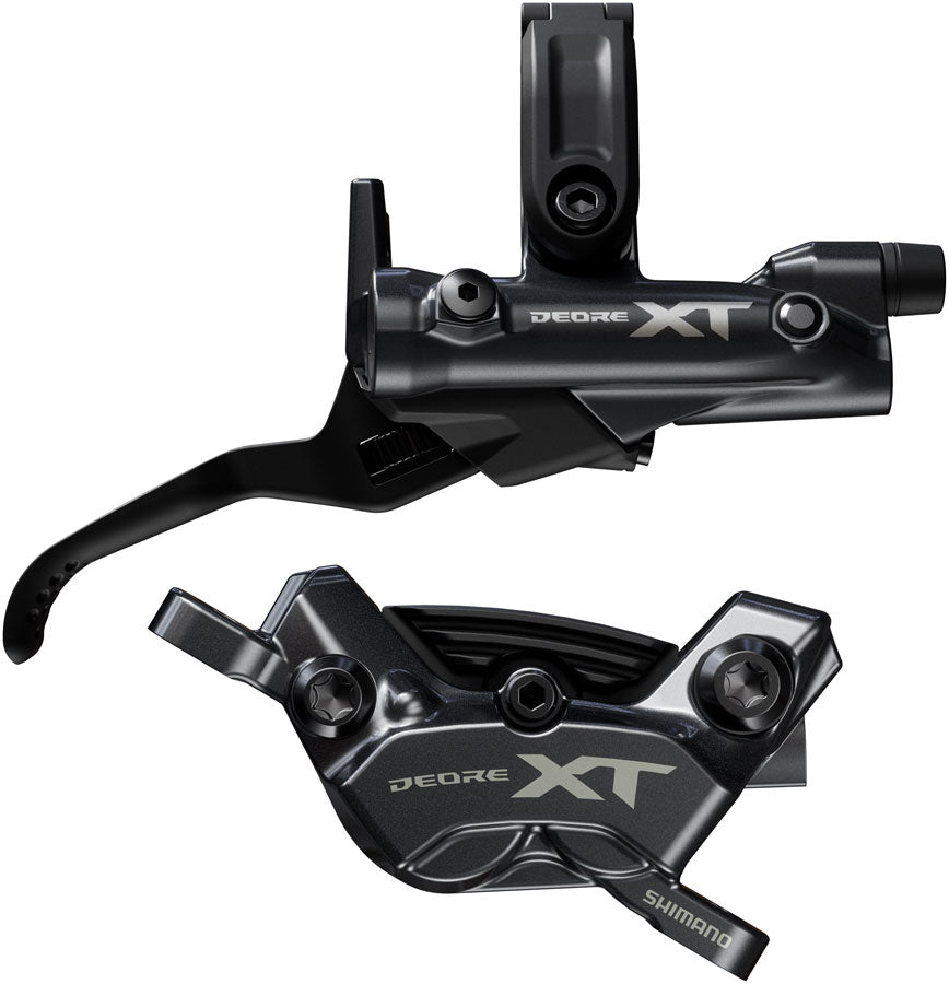 Shimano Deore XT BR-M8220 Disc Brake and BL-M8200 Lever - Right/Rear, Post Mount, 4-Piston Caliper, SM-BH90-SBM Hose, MPN: IM82201JRRXNA170 UPC: 192790749037 Disc Brake & Lever Deore XT BR-M8220 Disc Brake and BL-M8200 Lever