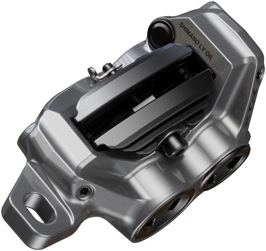 Shimano XTR BR-M9220 Enduro Disc Brake Caliper - Front or Rear, Post Mount, 4-Piston, Includes P04C-MF Finned Metal Pads - Disc Brake Calipers - XTR BR-M9220 Enduro Disc Brake Caliper