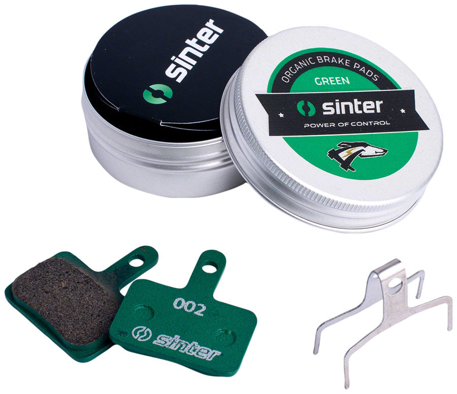 Sinter Green s2032 Compound Organic Disc Brake Pads - Shimano B Type, Sinter Type 002, One Pair