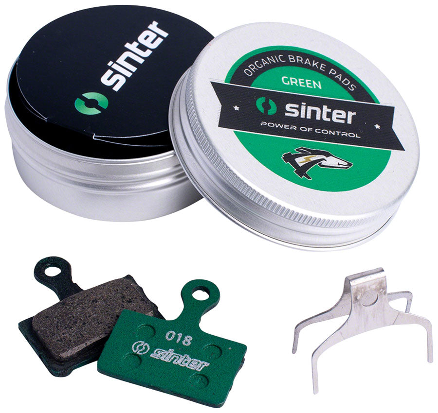Sinter Green s2032 Compound Organic Disc Brake Pads - Shimano Type K, Sinter Type 018, One Pair