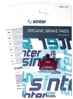 Sinter Red s514 Compound Organic Disc Brake Pads - Shimano G Type, Sinter Type 004, One Pair - Disc Brake Pad - Red s514 Compound Organic Disc Brake Pads