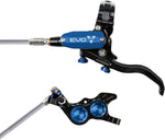 Hope EVO GR4 Disc Brake and Lever Set - Left Hand, Post Mount, 4-Piston, Braided Hydraulic Hose, Black/Blue MPN: T4EG4NBBL Disc Brake & Lever EVO GR4 Gravity Disc Brake & Lever Set