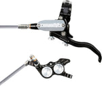 Hope EVO GR4 Disc Brake and Lever Set - Left Hand, Post Mount, 4-Piston, Braided Hydraulic Hose, Black/Silver MPN: T4EG4NSBL Disc Brake & Lever EVO GR4 Gravity Disc Brake & Lever Set