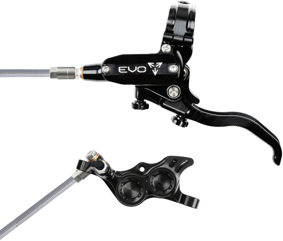 Hope EVO TR4 Disc Brake and Lever Set - Left Hand, Post Mount, 4-Piston, Braided Hydraulic Hose, Black MPN: T4ET4NNBL Disc Brake & Lever EVO TR4 Trail Disc Brake & Lever Set