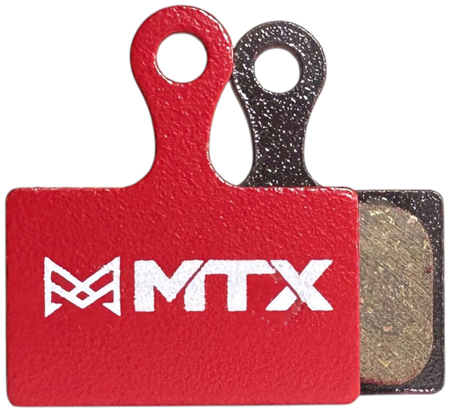 MTX Red Label RACE Disc Brake Pads - Ceramic/Kevlar Compound, Shimano Road XTR 9100 / GRX / Dura-Ace Road, 2-Piston,