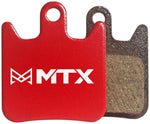 MTX Red Label RACE Disc Brake Pads - Ceramic/Kevlar Compound, Hope X2 Variants, 2-Piston, Single Set MPN: RL215 UPC: 850044117413 Disc Brake Pad Red Label RACE Disc Brake Pads