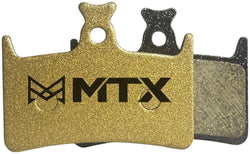 MTX Gold Label HD Disc Brake Pads - Ceramic/Kevlar Compound, Hope Tech 3 and Tech 4 E4 and RX4, 4-Piston, Single Set MPN: GL220 UPC: 850044117185 Disc Brake Pad Gold Label HD Disc Brake Pads
