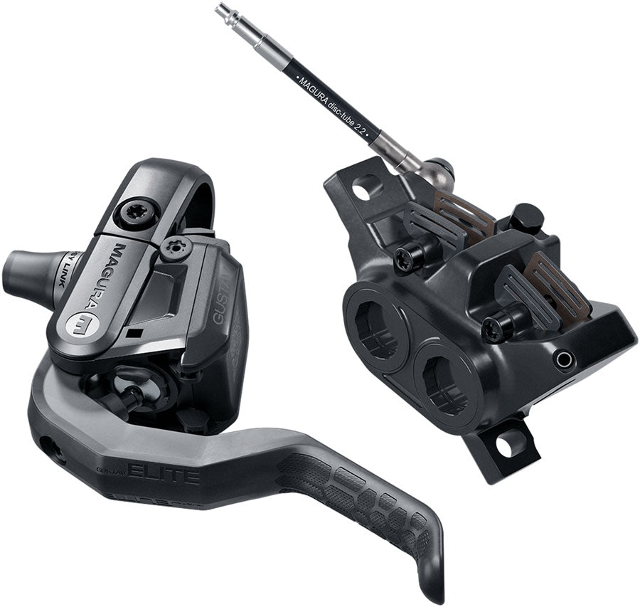 Magura Gustav Elite Disc Brake and Lever - Front or Rear, Post Mount, 4-Piston, Carbotecture Lever Blade, Black MPN: 2703171 Disc Brake & Lever Gustav Elite Disc Brake and Lever
