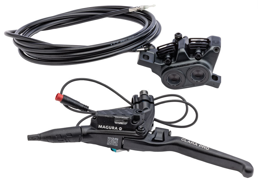Magura Clara Pro Disc Brake and Lever - Left Side Lever, Post Mount, 4-Piston, Aluminum Lever Blade, W/Higo Closer, MPN: 2703308 Disc Brake & Lever Clara Pro Disc Brake and Lever