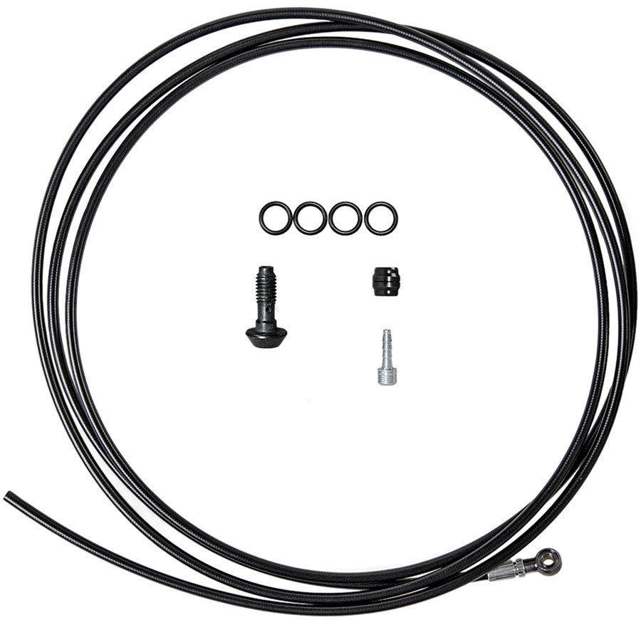 Magura Hydraulic Brake Hose - 2500mm, Banjo Line Fitting, Black MPN: 2703228 Disc Brake Hose Kit Brake Hose