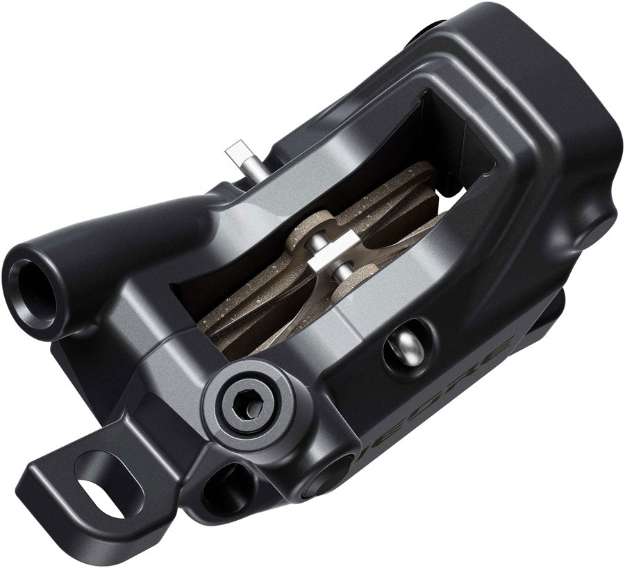 Shimano Deore BR-M6220 Disc Brake Caliper - Front or Rear, Post Mount, 4-Piston, Includes D02S-MX Metal Pads, Gray - Disc Brake Calipers - Deore BR-M6220 Disc Brake Caliper