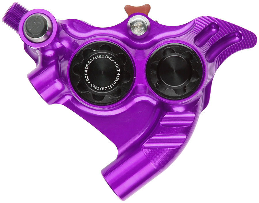 Hope RX4+ SL Disc Brake Caliper - Rear Flat Mount Direct, +20mm, DOT Type, Purple MPN: HBSPC107PU Disc Brake Calipers RX4+ SL DOT Type Disc Brake Caliper