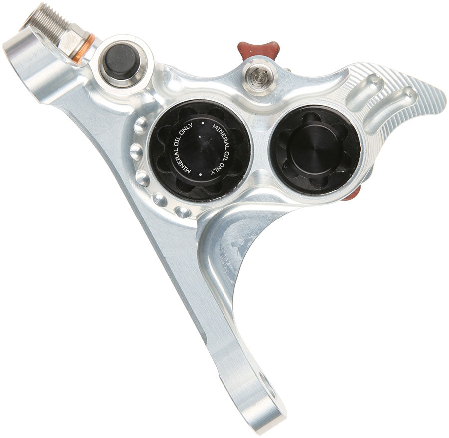 Hope RX4+ SL Disc Brake Caliper - Front Flat Mount Direct, +20mm, Mineral Oil Type, Silver MPN: HBSPC106S Disc Brake Calipers RX4+ SL Mineral Oil Type Disc Brake Caliper