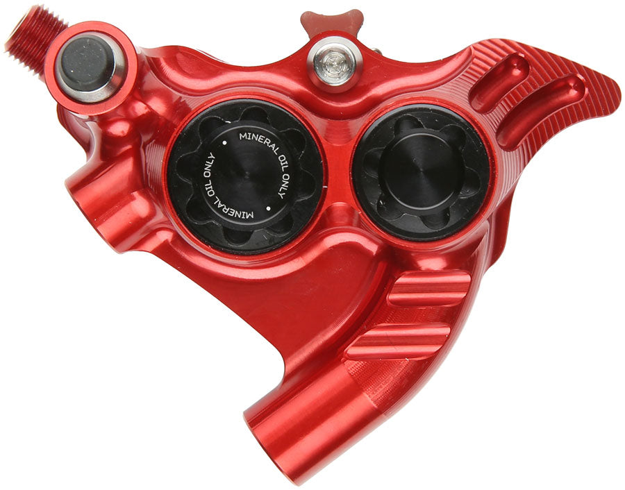 Hope RX4+ SL Disc Brake Caliper - Rear Flat Mount Direct, +20mm, Mineral Oil Type, Red MPN: HBSPC103R Disc Brake Calipers RX4+ SL Mineral Oil Type Disc Brake Caliper