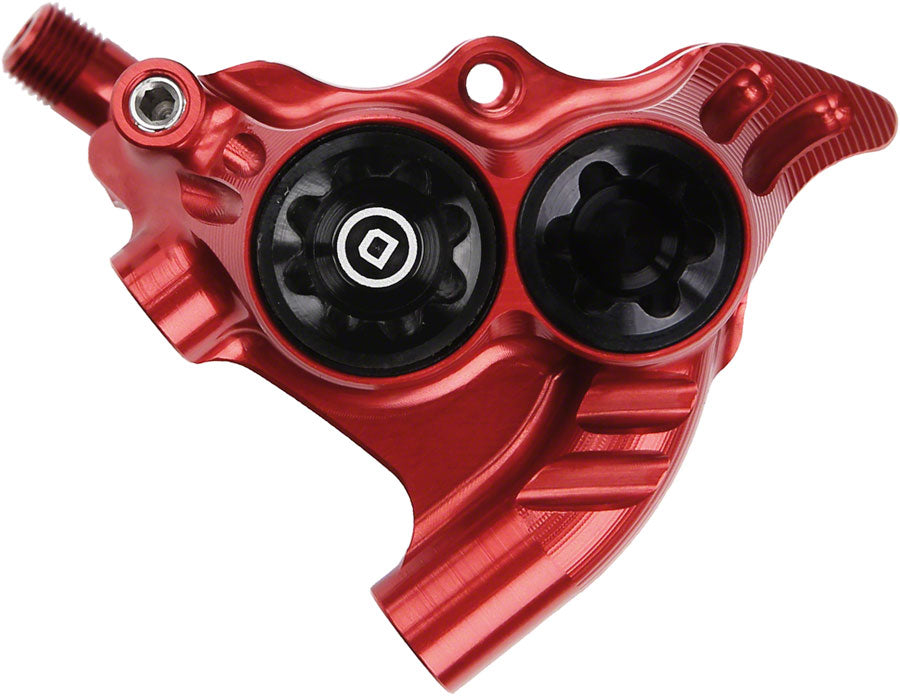 Hope RX4+ Disc Brake Caliper - Flat Mount Rear, +20mm, DOT Type, Red MPN: HBSPC74R Disc Brake Calipers RX4+ DOT Type Disc Brake Caliper